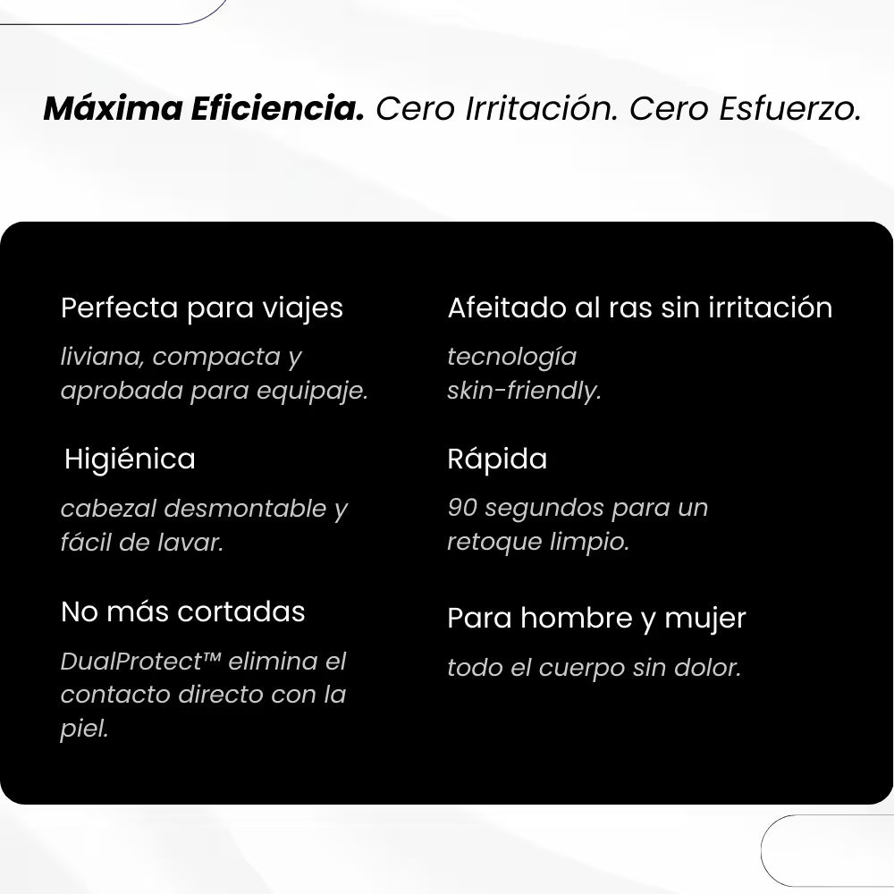 2 MasterGlide DualForce™ - Afeitadora Portátil