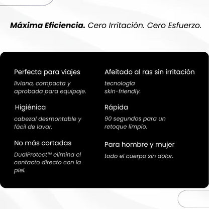 2 MasterGlide DualForce™ - Afeitadora Portátil